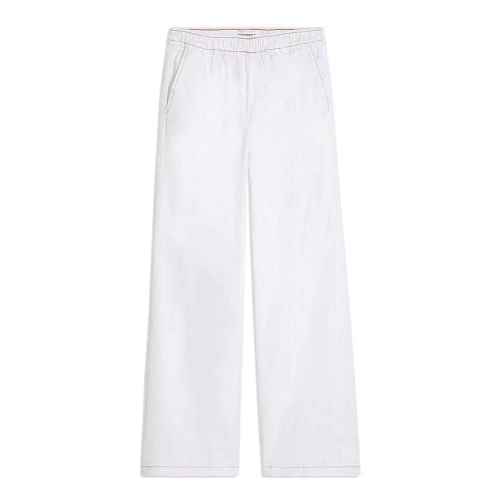 Straight Leg Stretch Twill Denim Pull on Jean - Classic White M‎